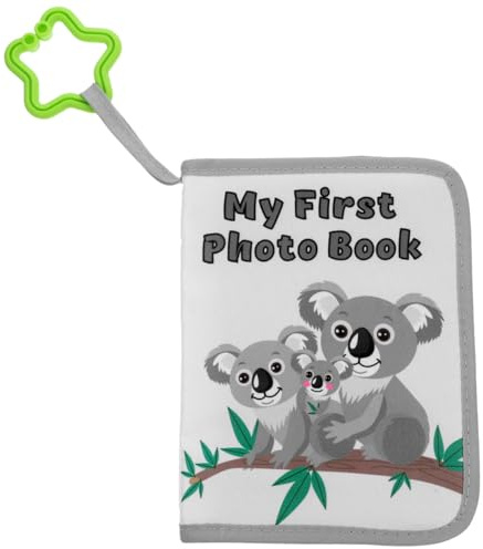 ifundom Baby-Fotoalbum Aus Weichem Stoff 7X7 Zoll Tragbares Dekoratives Baby-Fotobuch Zum Aufzeichnen Von Ersten Lebensjahren Familienerinnerungen Und Babyparty-Geschenk