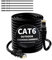 Mygatti Cable Ethernet CAT 6 de 75 metros - negro,para uso en exteriores,resistente al agua,1.0 Gigabit,UTP, CCA,cable de conexión LAN RJ45 para cámara POE, router, módem, switch + 25 bridas