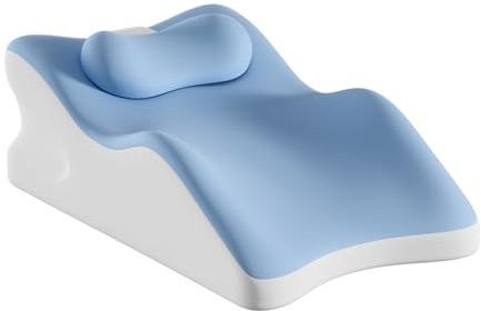 Vbvbip Almohada de espuma viscoelástica de contorno, almohada de apoyo cervical para aliviar el dolor de cuello, almohada ortopédica ergonómica para dormir de lado, espalda y estómago, funda de