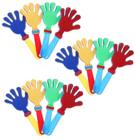 SOPOTUTU 12stücke Kunststoff Handklatscher Spielzeug Mit Handgeräuschemacher Für Party Favors Junge Mädchen Klatschen Spielzeug Aus Handklatscher-krachmacher Handklatscher Aus Kunststoff
