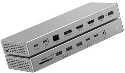 Hub USB C 16 in 1 con quattro display 4K 10Gbps trasferimento dati ricarica per laptop desktop workstation multiple porte USB C adattatori