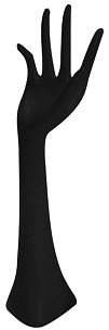 DS Schmuckhalter Hand - 33 cm Schwarz-Weiß