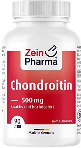 ZeinPharma Chondroitin Kapseln 500 mg (90 Stück) – Nahrungsergänzungsmittel ohne Zusatzstoffe, biologisch, für ihre Gelenke, laborgeprüft