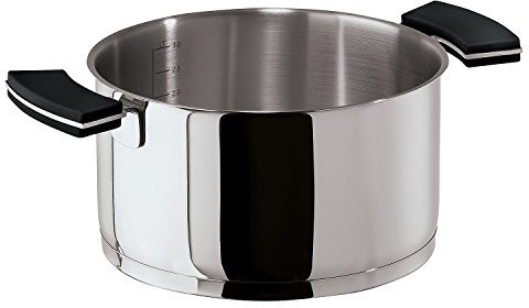Sambonet 12 O'Clock Grey Casseruola Alta 2 Manici, Acciaio Inossidabile, Grigio, 28 cm