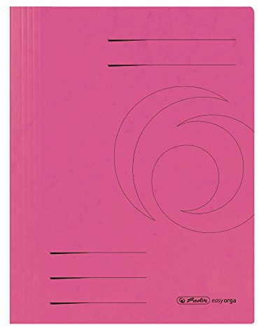 Herlitz Schnellhefter quality A4 Karton, gefaltet, pink, 25 Stück