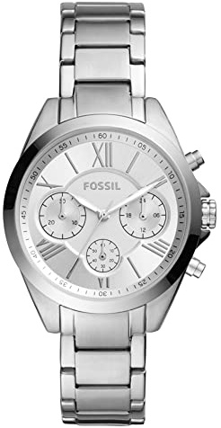 Fossil Damen Armbanduhr moderne Courier, Silber, BQ3035