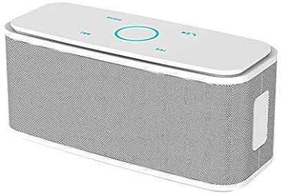 SMSOM Bluetooth Haut-parleurs, Haut-Parleur Bluetooth sans Fil Portable avec Son stéréo de 20W, Basse Active supplémentaire, couplage stéréo sans Fil, 12h Playtime -Black (Color : White)