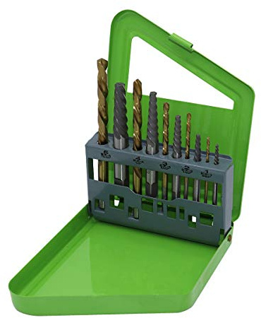 Grip 10 pc Screw Extractor Set - Broken Bolt Remover - Easily Remove Stripped or Damaged Screws