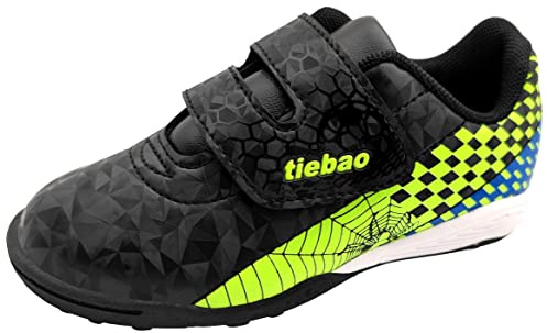 tiebaoGanar Kinder Turf Schuhe Sport Fußballschuhe Trainer Fußballschuhe Outdoor/Indoor Schwarz TBG-S76660F/Black-23