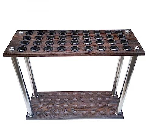 Support à 36 trous pour queues de billard - Support pour bâton de billard - Grain de bois foncé - Support pour queue de billard