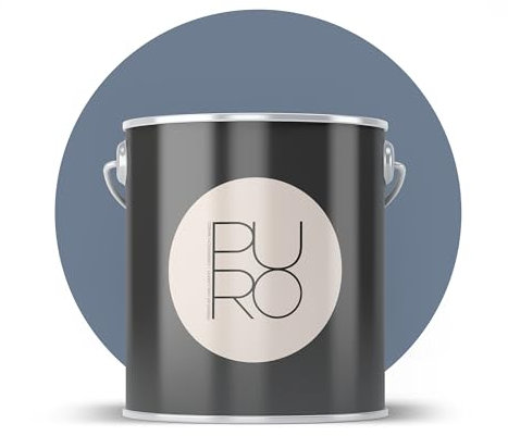 Livingwalls PURO Premium Wandfarbe c3007 - Malerfarbe für Wohnräume und Arbeitszimmer mit sehr hoher Deckkraft - matte hochwertige in Blau - 1l