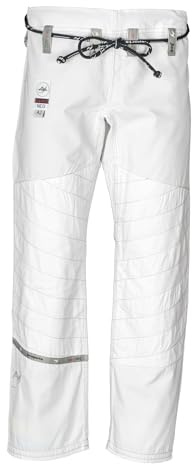 Ju-Sports BJJ Hose A3 Select Neo Weiß I Jiu Jitsu Hose mit Schnürbund mit elastischer Kordel & Langer Knieverstärkung I 100% Baumwolle & dichtes Rip-Stop Gewebe