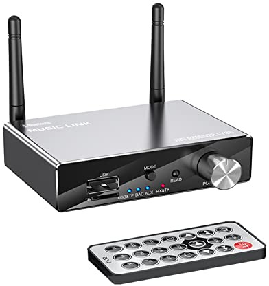 Seprendi Transceptor Bluetooth de metal negro Transceptor Bluetooth HIFI Audio AUX Receptor 3.5mm Adaptador Digital a Analógico Convertidor