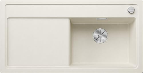 BLANCO ZENAR XL 6 S, color blanco suave, color gris claro, tipo de montaje: instalación desde arriba, lavabo principal a la derecha, con mando a distancia, sin accesorios, armario inferior de 60,