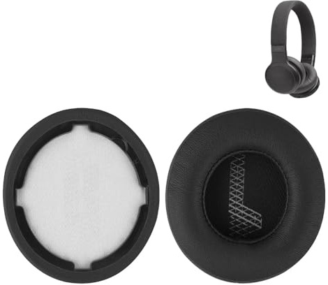 Ersatz-Ohrpolster LIVE400BT für JBL Live 400BT/Live 460NC Kopfhörer, ein Paar Ohrenschützer aus Proteinleder und Memory-Schaum, Ohrmuscheln, Reparaturteile, Schwarz