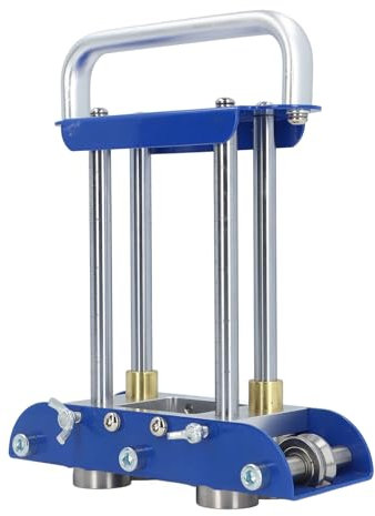 Piegatrice Manuale per Lamiera, Rullo per Bordi a 3 Stazioni Macchina Piegatrice per Rulli con Angolo di 0-90 Gradi, Strumenti per Coperture in Metallo Peso più Leggero per