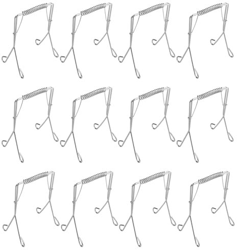 Pinces à Roulade, 12 Anneaux à Roulade en Acier Inoxydable, Pinces à Roulade Réutilisables en Acier, Pince à Rouleau de Viande en acier, pour Rapide et Simple Brochettes Roulade, Rouleaux LéGumes