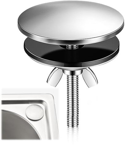 Sink Blanking Cap Sink Hole Cover, Stainless Steel Sink Plug Hole Cover Kitchen Sink Tap Hole Plate Stopper Cover Sink Accessories Stainless Steel Kitchen Sink Hole Cover