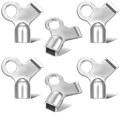 JIEYAO 6 chiavi di sfiato, chiavi di sfiato per radiatori, chiavi di sfiato del riscaldamento, robuste e stabili, chiavi universali per tutti i riscaldatori da 5 mm