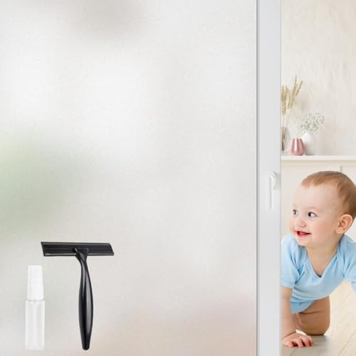 STATINT Frosted Glass Window Film Privacy Sun Blocking UV Protection Window Clings Bathroom Non Adhesive Static Cling Glass Stickers for Home Office,90 cm X 200 cm