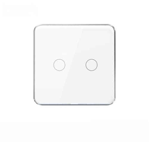 Matter Over WiFi Smart Light Switch, Compatible with Apple Home and SmartThings, APP Remote Control, Supports Voice Control and Timing Functions, Neutral Wire Required (2 Gang 1 Way, White)
