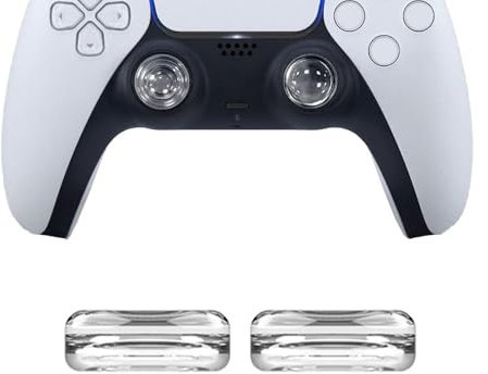 Silikon-Daumengriffkappen, kompatibel mit PS5/PS4/Xbox Series X/S Controllern, transparent, 2 Stück (2 x kurz)