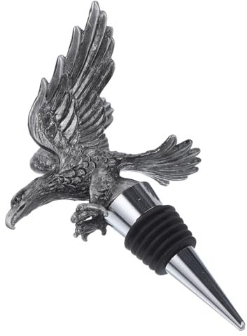 Mikinona Wiederverwendbarer Weinverschluss Eagle Kopf Weinflaschen Metal Stopper Mit Luftdichtem Verschluss Für Frischen Geschmack Und Elegante Flaschendekoration Geeignet Für Flaschengröße