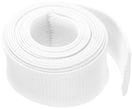 sourcing map Expandable Sleeving, 10ft 2-inch Cable Sleeve, White | PET Management Cord Organizer for Wrap Protect Cable