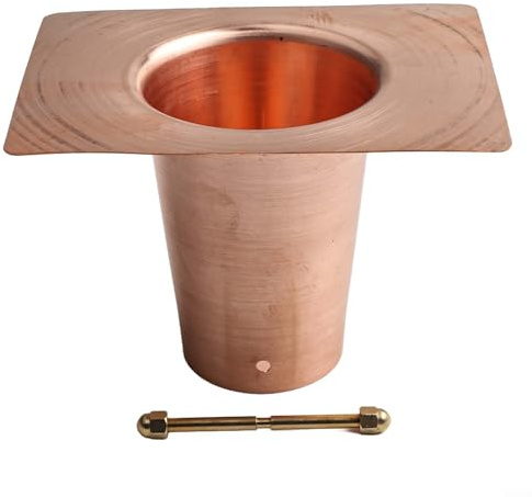 GLFLOW Metall-Regenkette, Dachrinnen-Adapter, Zubehör, einfach zu installieren, vielseitiger Anschluss für dekorative Regenwasserumleitung, Zuhause, Außenaufwertung, schwarzes Messing (Kupfer)