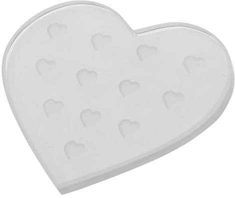 TOPPERFUN Coussinet en Verre de Cœur Léger et Compact pour Extension de Cils Plateau Porte-colle pour Salon de Beauté ou Usage Personnel