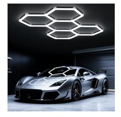 UMCDA Hexagon LED Garage Lights, 25-Pack (192W, 6500K) Hexagon LED Lights for Garages, Stores, Gyms, Offices, Warehouses, Auto Body Shop,DIY Lights,Led Ceiling Light