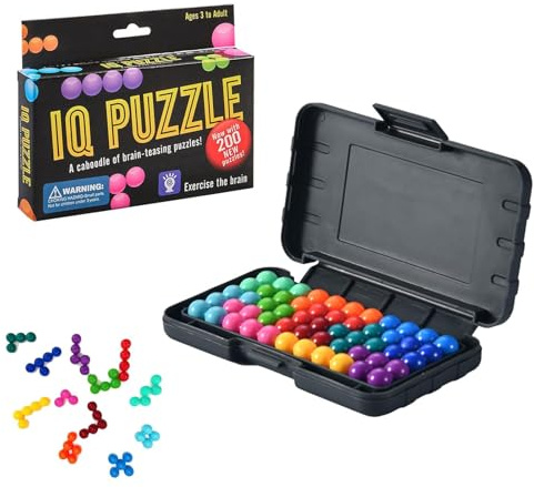 IQ pusselspel 3D, 120 logiska och byggutmaningar för barn och vuxna, pedagogiska samhällsspel för avkoppling