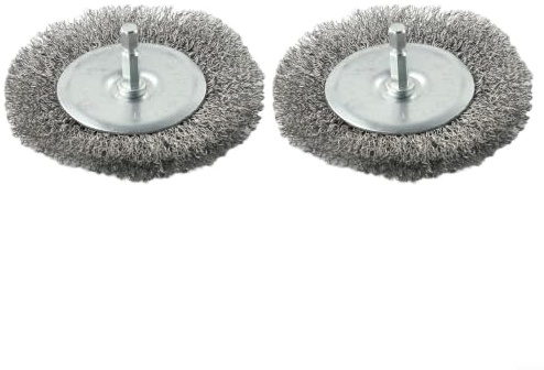 Juego de 2 cepillos de alambre de metal para cepillo eléctrico para juntas EFB 400 Blister diseñado para una limpieza eficaz de juntas de acera y caminos de jardín