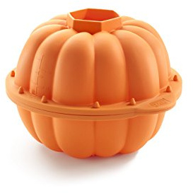 Lékué 3D-Kürbisform Halloween, Silikon, orange, 15x17cm diametro