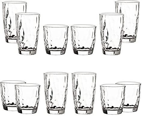 Bormioli Rocco Diamond Set Bicchiere Acqua e Bibita Set 12 Pz