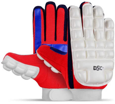 DSC Moulded Batting Gloves | Färg: Flerfärgad | Storlek: Man | För män | Material: Läder | Formkonstruktion med hög densitet | Extra lätt vikt