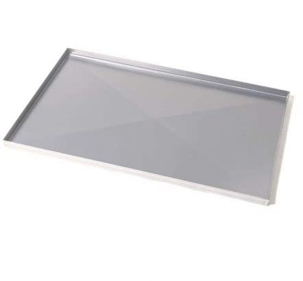 G.T. INOX TEGLIA Forno Professionale ALLUMINATA 60 X 40 Bordi Dritti Altezza 2 CM con Rinforzo AD X ANTIDEFORMAZIONE - ATTENZIONE: Dimensione Non Adatta al Forno di casa Standard