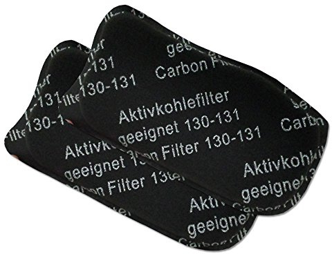 KIT - 2x Filtro Carboni Attivi Per Aspirapolvere adatti per Vorwerk Kobold Folletto VK130, VK131 - VK 130, 131 SC
