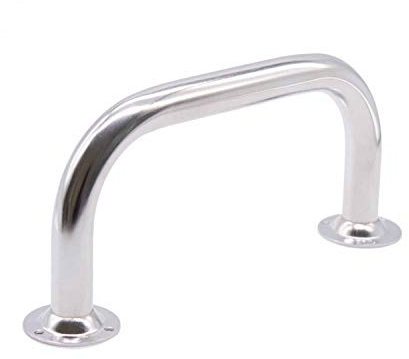 Nautika Trittstufe Haltegriff Edelstahl Ø 25 mm Reling zum nachrüsten, Boot Bootsreling Halte-Griff Halterung Hand-Griff Edelstahl-Reling