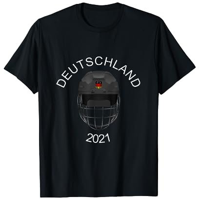 Deutschland Eishockey 2021 Torwart Helm T-Shirt