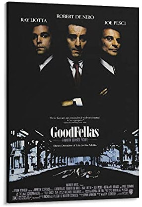 GNKIO Movie Posters Goodfellas 1990 Directed by Martin SCORSESE Poster Dekorative Malerei Leinwand Wandkunst Wohnzimmer Poster Schlafzimmer Malerei 08x12inch(20x30cm)