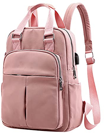 Schulrucksack Mädchen Teenager Laptop Schul Rucksack Schule Teen Schultasche Daypack Studenten Rucksack Damen PC Volkschule Rucksack Universität Schultaschen Jugendliche Süße Reise Rucksäcke Pink