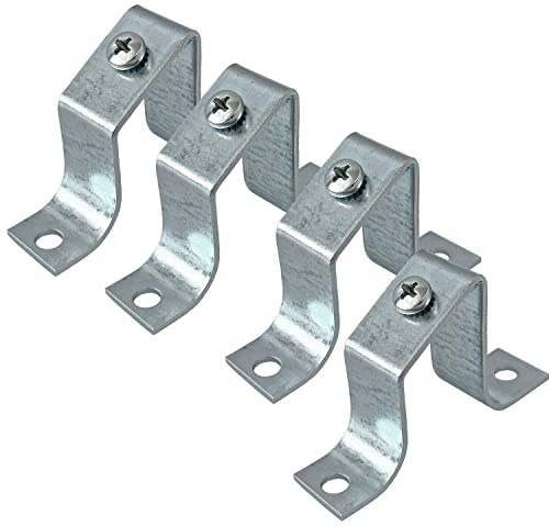 ARLI Schrägwinkel Hutschiene 4 Stück Tragschienenhalter Hutschienenhalter Abstandhalter schräg verzinkt mit Gewinde M5 ( 4 x Halterung )