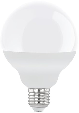 Eglo LED E27 bombilla de globo, lámpara LED, 11,8 vatios (equivalente a 75 vatios), 1055 lúmenes, blanco caldo, 3000 Kelvin, bombilla G95, diámetro 9,5 cm