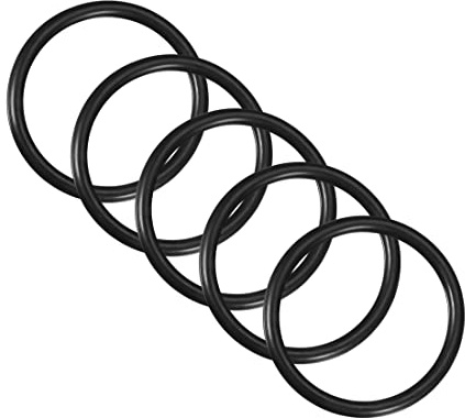 PATIKIL 50mmx40mmx5mm Nitrile Gomma O-Ring, 5 Pezzi Metrico Meccanico Sigillatura Guarnizione Rondelle di Tenuta Anelli per Acqua Idraulici, Nero