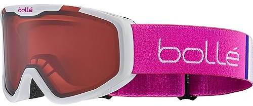 Bollé ROCKET Ski-Maske für Kinder - UV-Schutz - Komfort & klare Sicht - Weiß Rosa - S
