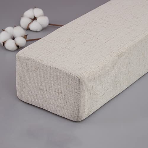 XIEMINLE Home Bed Gap Pad mit abnehmbarem Bezug, Kopfteilkissen, Bettmatratze Lückenfüller, Doppelbettbrücke, Sofa-Nackenrolle für Bett/Wand, 180 x 10 x 20 cm, Beige