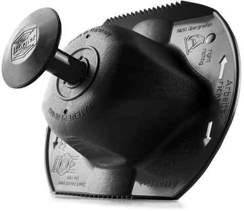 Börner Sicherheitsfruchthalter (Schwarz) • Fingerschutz für Hobel/Küchenreibe • Handschutz für sicheres Hobeln & Reiben • Gemüsehalter für alle Börner V-Hobel & Reiben • Fruchthalter