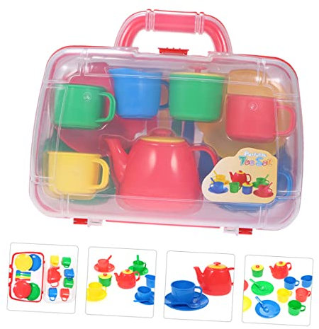 Toyvian Spielzeug-Tee-Set Mini Für Junge Mädchen Pretend Spielen Tee-Geschirr Set Langlebig Und Sicher Junge Mädchen-Spiel-Tee-Set