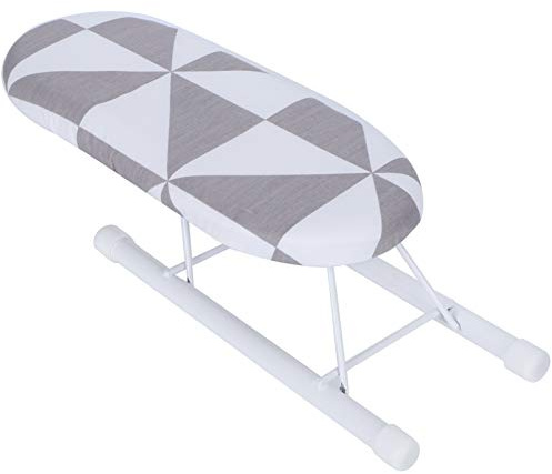 Mini Planche à Repasser Pliable en Coton pour Manches et Collets à Domicile, Modèle Compact et Léger avec Design à Carreaux